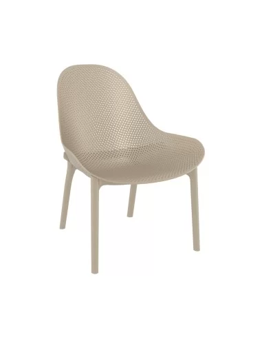 sky taupe - chaise basse résine fibre de verre