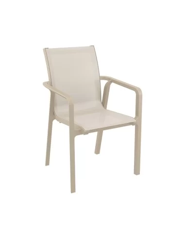 Pacific taupe - fauteuil résine fibre de verre