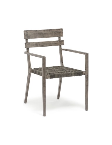 Toledo - fauteuil aluminium assise tressage wicker