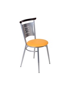 Tolede - chaise métal époxy assise tapissée ou bois dossier bois/métal personalisation du dossier possible